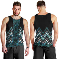 Paua Shell Aotearoa Mangopare Kowhaiwhai and Niho Taniwha Men Tank Top Maori New Zealand LT14 - Polynesian Pride