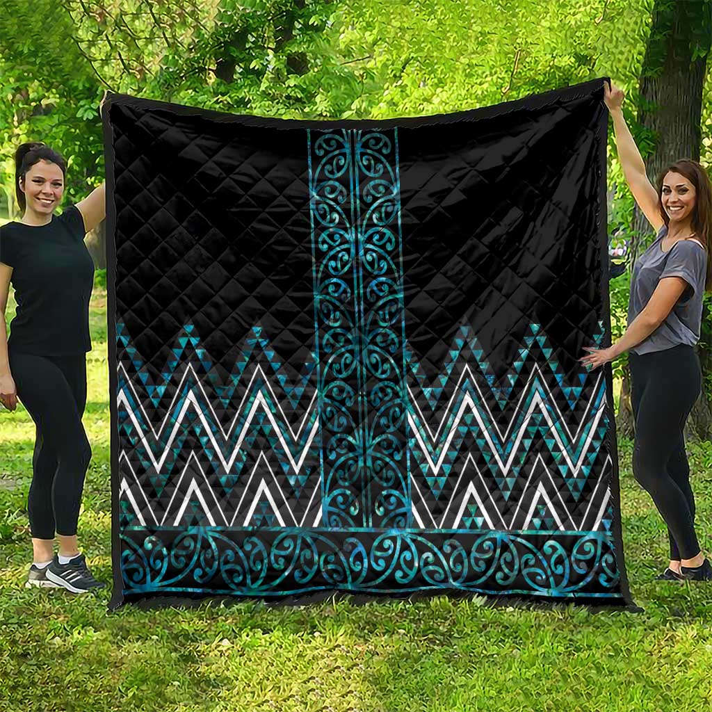 Paua Shell Aotearoa Mangopare Kowhaiwhai and Niho Taniwha Quilt Maori New Zealand LT14 - Polynesian Pride