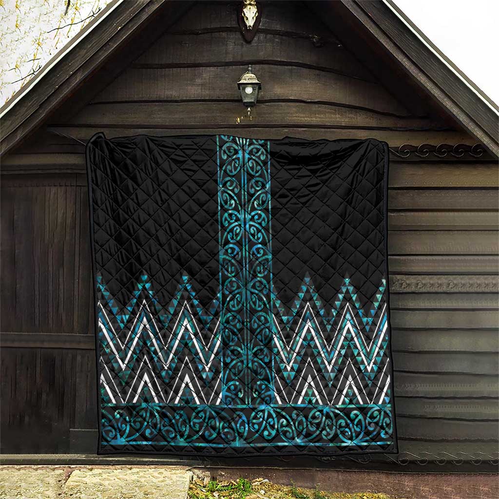 Paua Shell Aotearoa Mangopare Kowhaiwhai and Niho Taniwha Quilt Maori New Zealand LT14 - Polynesian Pride