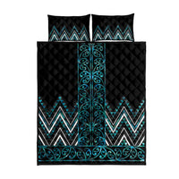 Paua Shell Aotearoa Mangopare Kowhaiwhai and Niho Taniwha Quilt Bed Set Maori New Zealand LT14 - Polynesian Pride