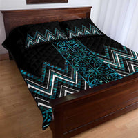 Paua Shell Aotearoa Mangopare Kowhaiwhai and Niho Taniwha Quilt Bed Set Maori New Zealand LT14 - Polynesian Pride