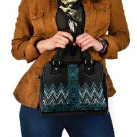 Paua Shell Aotearoa Mangopare Kowhaiwhai and Niho Taniwha Shoulder Handbag Maori New Zealand LT14 - Polynesian Pride