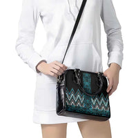 Paua Shell Aotearoa Mangopare Kowhaiwhai and Niho Taniwha Shoulder Handbag Maori New Zealand LT14 - Polynesian Pride