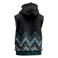 Paua Shell Aotearoa Mangopare Kowhaiwhai Niho Taniwha Sleeveless Hoodie Maori New Zealand LT14 - Polynesian Pride