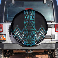 Paua Shell Aotearoa Mangopare Kowhaiwhai and Niho Taniwha Spare Tire Cover Maori New Zealand LT14 Turquoise - Polynesian Pride