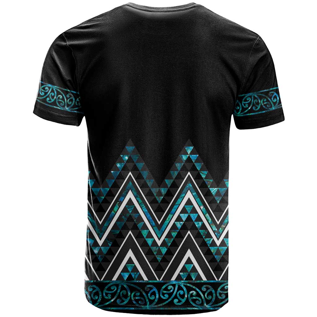 Paua Shell Aotearoa Mangopare Kowhaiwhai and Niho Taniwha T Shirt Maori New Zealand LT14 - Polynesian Pride