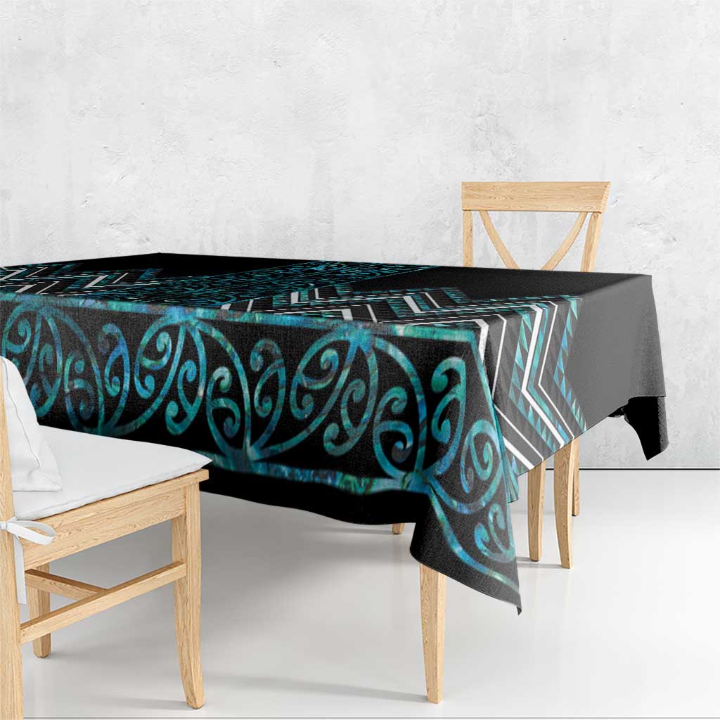 Paua Shell Aotearoa Mangopare Kowhaiwhai and Niho Taniwha Tablecloth Maori New Zealand LT14 - Polynesian Pride