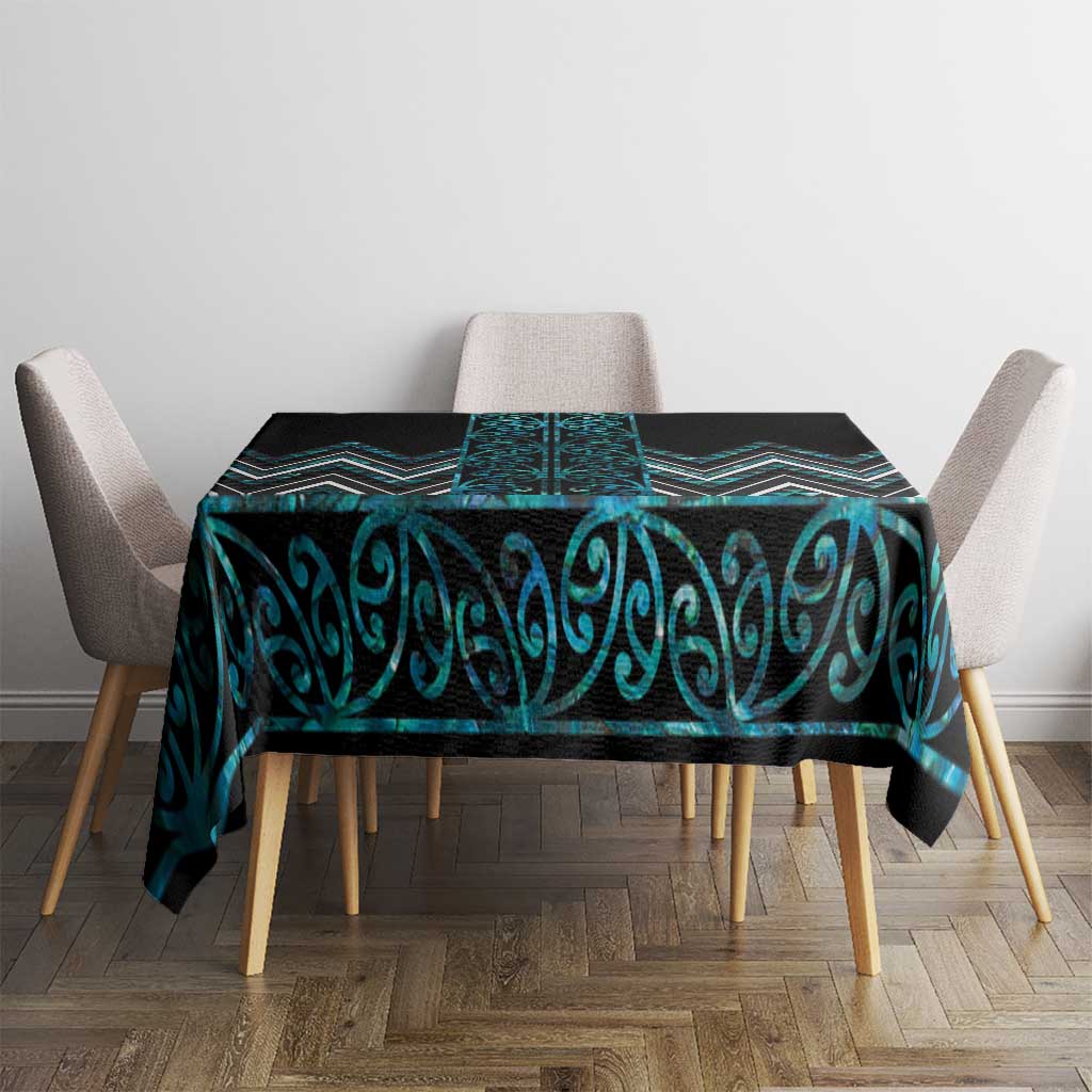 Paua Shell Aotearoa Mangopare Kowhaiwhai and Niho Taniwha Tablecloth Maori New Zealand LT14 - Polynesian Pride