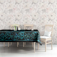 Paua Shell Aotearoa Mangopare Kowhaiwhai and Niho Taniwha Tablecloth Maori New Zealand LT14 - Polynesian Pride