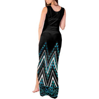 Paua Shell Aotearoa Mangopare Kowhaiwhai and Niho Taniwha Tank Maxi Dress Maori New Zealand LT14 - Polynesian Pride