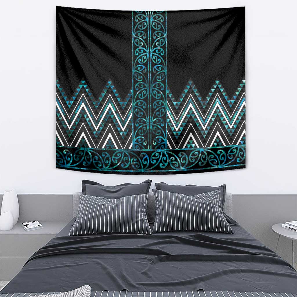 Paua Shell Aotearoa Mangopare Kowhaiwhai and Niho Taniwha Tapestry Maori New Zealand LT14 - Polynesian Pride