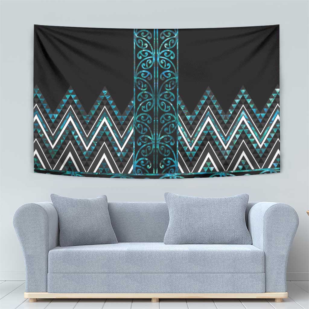Paua Shell Aotearoa Mangopare Kowhaiwhai and Niho Taniwha Tapestry Maori New Zealand LT14 - Polynesian Pride
