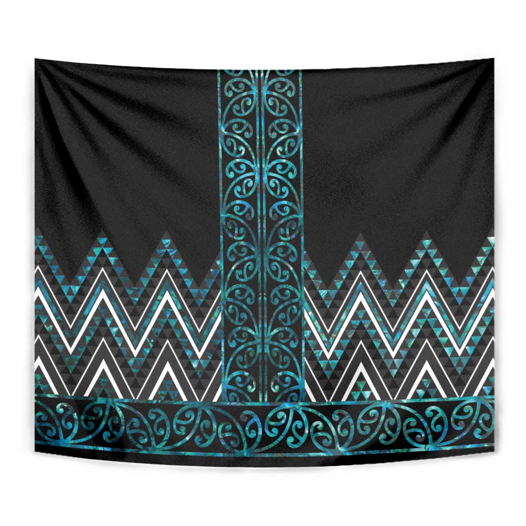 Paua Shell Aotearoa Mangopare Kowhaiwhai and Niho Taniwha Tapestry Maori New Zealand LT14 - Polynesian Pride