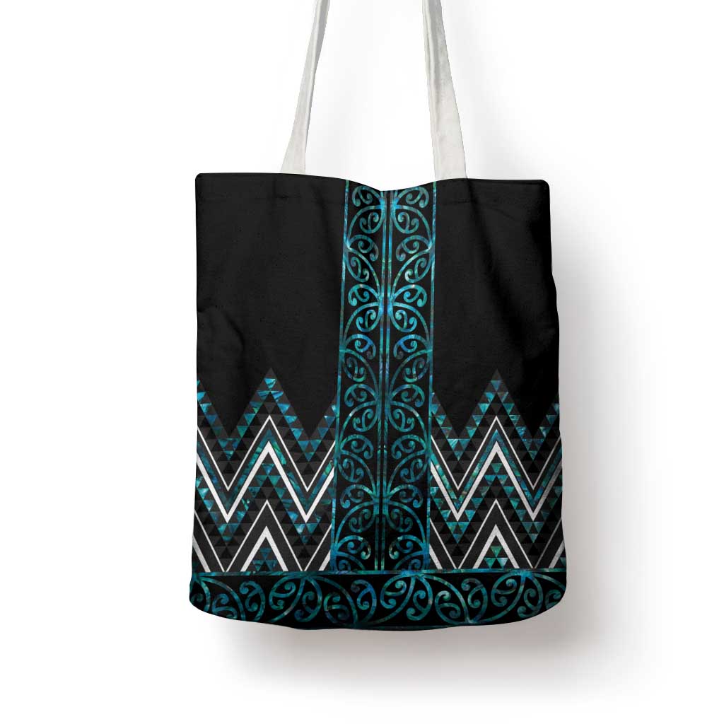 Paua Shell Aotearoa Mangopare Kowhaiwhai Niho Taniwha Tote Bag Maori New Zealand LT14 - Polynesian Pride