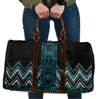 Paua Shell Aotearoa Mangopare Kowhaiwhai Niho Taniwha Travel Bag Maori New Zealand LT14 Turquoise - Polynesian Pride