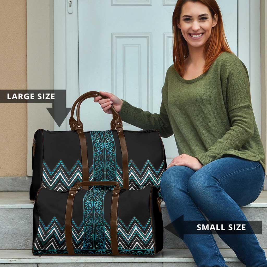Paua Shell Aotearoa Mangopare Kowhaiwhai Niho Taniwha Travel Bag Maori New Zealand LT14 - Polynesian Pride