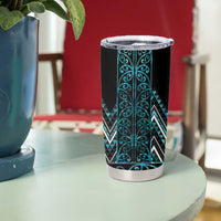 Paua Shell Aotearoa Mangopare Kowhaiwhai and Niho Taniwha Tumbler Cup Maori New Zealand LT14 - Polynesian Pride