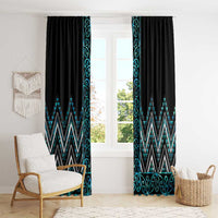 Paua Shell Aotearoa Mangopare Kowhaiwhai and Niho Taniwha Window Curtain Maori New Zealand LT14 - Polynesian Pride