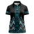 Paua Shell Aotearoa Mangopare Kowhaiwhai and Niho Taniwha Women Polo Shirt Maori New Zealand