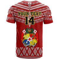 Custom Tonga Rugby T Shirt 2023 World Cup Tongan Kupesi Ngatu Pattern LT14 - Polynesian Pride