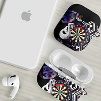 Personalised New Zealand Darts AirPods Case Ngutukaka Manaia Taniko Luxury Purple LT14 - Polynesian Pride