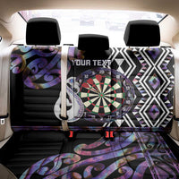 Personalised New Zealand Darts Back Car Seat Cover Ngutukaka Manaia Taniko Luxury Purple LT14 - Polynesian Pride