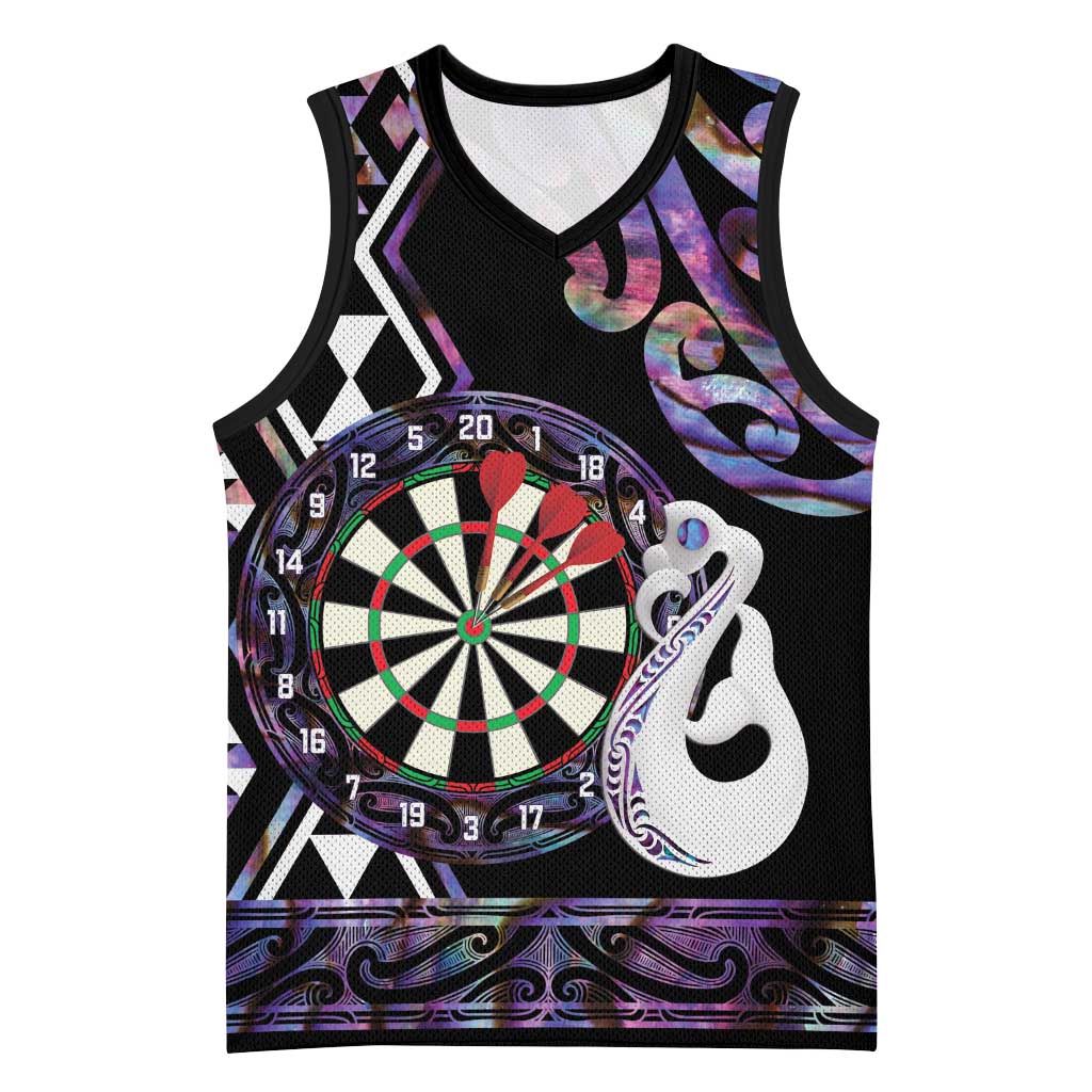 Personalised New Zealand Darts Basketball Jersey Ngutukaka Manaia Taniko Luxury Purple LT14 Unisex Purple - Polynesian Pride