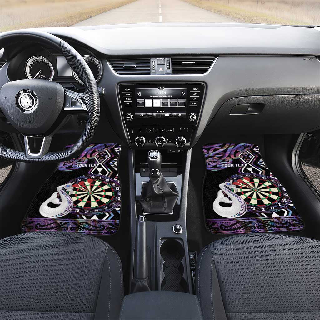 Personalised New Zealand Darts Car Mats Ngutukaka Manaia Taniko Luxury Purple LT14 Set 2pcs - Front Purple - Polynesian Pride