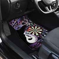 Personalised New Zealand Darts Car Mats Ngutukaka Manaia Taniko Luxury Purple LT14 - Polynesian Pride