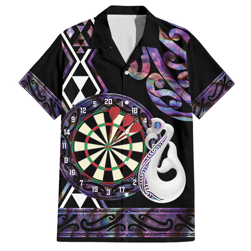 Personalised New Zealand Darts Hawaiian Shirt Ngutukaka Manaia Taniko Luxury Purple LT14 Purple - Polynesian Pride