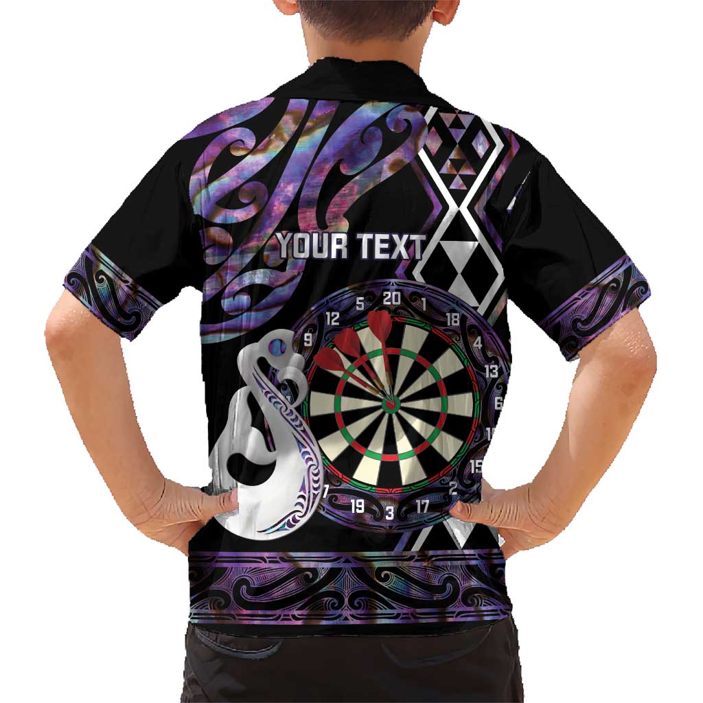 Personalised New Zealand Darts Hawaiian Shirt Ngutukaka Manaia Taniko Luxury Purple LT14 - Polynesian Pride