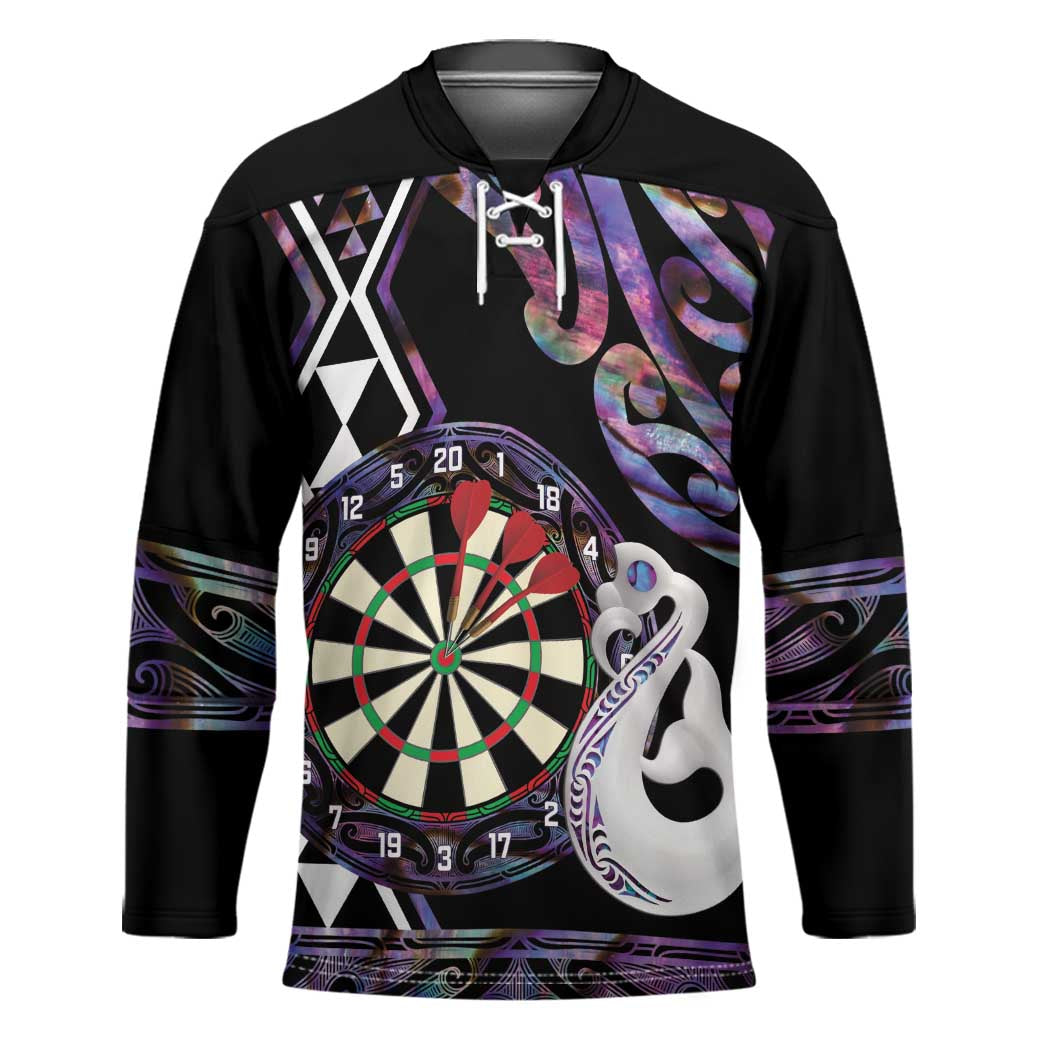 Personalised New Zealand Darts Hockey Jersey Ngutukaka Manaia Taniko Luxury Purple - Polynesian Pride