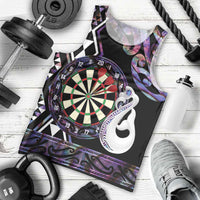 Personalised New Zealand Darts Men Tank Top Ngutukaka Manaia Taniko Luxury Purple LT14 - Polynesian Pride