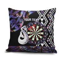 Personalised New Zealand Darts Pillow Cover Ngutukaka Manaia Taniko Luxury Purple LT14 Purple - Polynesian Pride