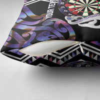 Personalised New Zealand Darts Pillow Cover Ngutukaka Manaia Taniko Luxury Purple LT14 - Polynesian Pride