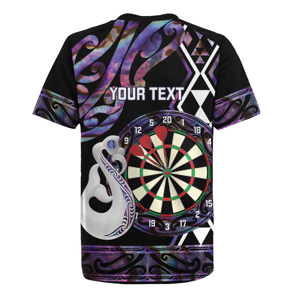 Personalised New Zealand Darts Rugby Jersey Ngutukaka Manaia Taniko Luxury Purple LT14 - Polynesian Pride