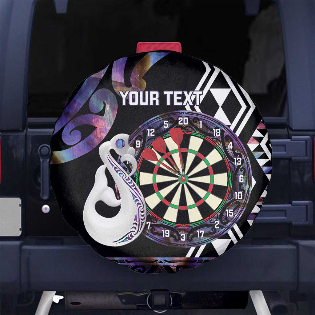 Personalised New Zealand Darts Spare Tire Cover Ngutukaka Manaia Taniko Luxury Purple LT14 No hole Purple - Polynesian Pride