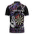Personalised New Zealand Darts Zipper Polo Shirt Ngutukaka Manaia Taniko Luxury Purple - Polynesian Pride