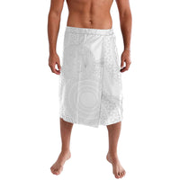 Tonga White Sunday Lavalava Fakame Tongan Ngatu Turtle LT14 White - Polynesian Pride