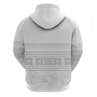 Samoa White Sunday Hoodie Lotu Tamaiti Samoan Siapo Teuila Flowers LT14 - Polynesian Pride