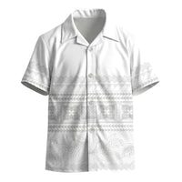Samoa White Sunday Kid Hawaiian Shirt Lotu Tamaiti Samoan Siapo Teuila Flowers LT14 - Polynesian Pride