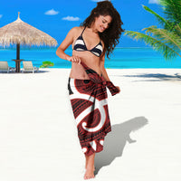 Whero Aotearoa Atua Tumatauenga Personalised Sarong Maori God Of War Tiki With Taiaha LT14 - Polynesian Pride