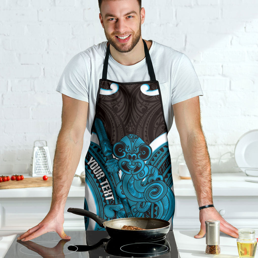 Kikorangi Aotearoa Atua Tumatauenga Personalised Apron Maori God Of War Tiki With Taiaha LT14 - Polynesian Pride