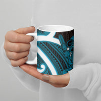 Kikorangi Aotearoa Atua Tumatauenga Ceramic Mug Maori God Of War Tiki With Taiaha LT14 - Polynesian Pride