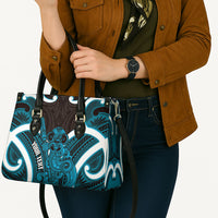 Kikorangi Aotearoa Atua Tumatauenga Personalised Leather Bag Maori God Of War Tiki With Taiaha LT14 - Polynesian Pride