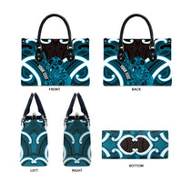 Kikorangi Aotearoa Atua Tumatauenga Personalised Leather Bag Maori God Of War Tiki With Taiaha LT14 - Polynesian Pride