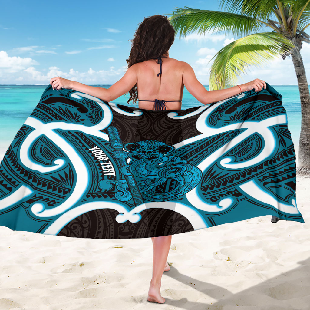 Kikorangi Aotearoa Atua Tumatauenga Personalised Sarong Maori God Of War Tiki With Taiaha LT14 - Polynesian Pride