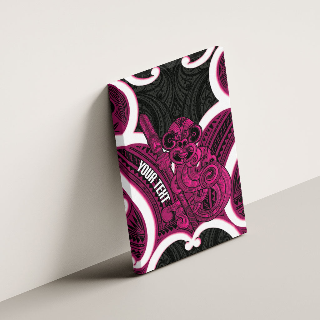 Mawhero Aotearoa Atua Tumatauenga Personalised Canvas Wall Art Maori God Of War Tiki With Taiaha LT14 - Polynesian Pride