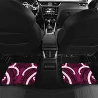 Mawhero Aotearoa Atua Tumatauenga Personalised Car Mats Maori God Of War Tiki With Taiaha LT14 Set 2pcs - Back Pink - Polynesian Pride