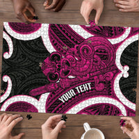 Mawhero Aotearoa Atua Tumatauenga Personalised Puzzle Maori God Of War Tiki With Taiaha LT14 - Polynesian Pride